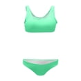 thumbnail image 4 of Rugged Ribbed Two Piece Bikini Set Featuring Wide Strap Top and Mid Waist Swimwear For All Seasons Beachwear, 4 of 5