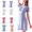 Blue, variant on Maternity Nightgown Short Sleeve Lightweight Sleep Dress Postpartum Robe