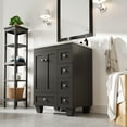 thumbnail image 2 of Eviva Happy 24"W x 18"D Espresso Bathroom Vanity with White Carrara Quartz Vanity Top and Rectangular Undermount Sink, 2 of 8