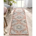 thumbnail image 5 of Well Woven Miro Nantes Medallion Oriental Botanical Red Rust Blue Vintage Distressed 2'3" x 7'3" Runner Area Rug, 5 of 8