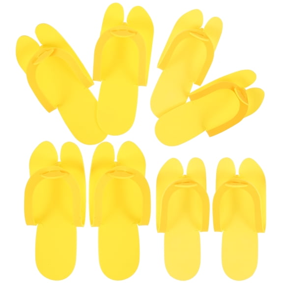PATKAW 4 Pairs Disposable Salon Slippers for Guests, Lightweight Pedicure and Hotel Slippers, Comfortable, Convenient Footwear for