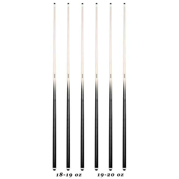 OKKO 1-Piece Pool Billiard House Bar Cue Sticks 57”, Screw-On Tip, Pack of 6 (18-20 oz)
