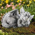 thumbnail image 4 of Sculpture en Résine Synthétique Décoration de Jardin Extérieure Design Dragon Ornements de Finition Soignée, 4 of 8