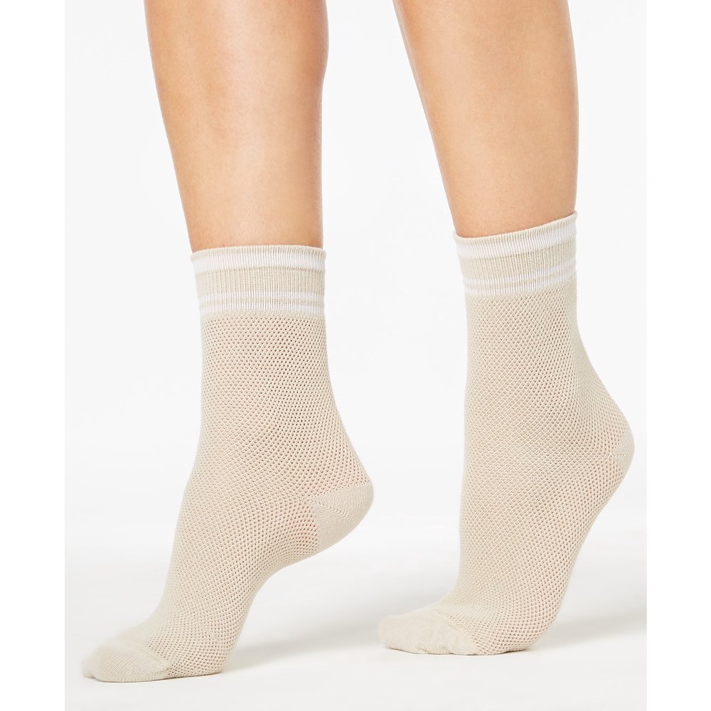Hue Hue Sporty Mesh Socks (Beige, One Size)
