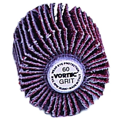Vortec Pro Mounted Flap Wheel, 1 In X 1 In, 60 Grit, 30,000 Rpm | Bundle of 2 Cartons