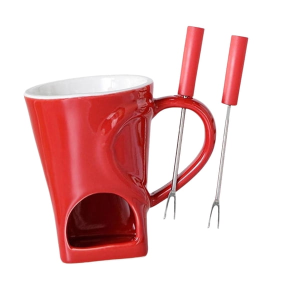 Fondue Warmer Mug Butter Melting Cup Ceramic Construction for Dessert Table Restaurant Party Afternoon Tea