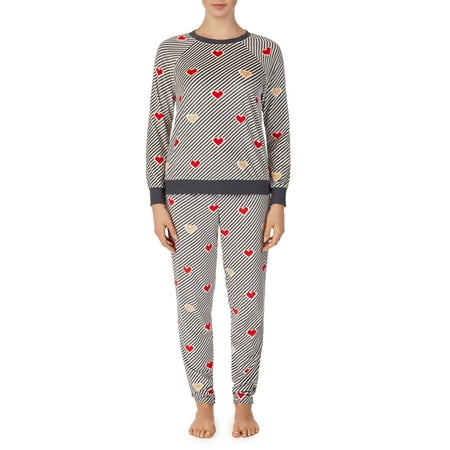 

Secret Treasures Women s and Women s Plus 2-piece Stretch Knit Velour Top and Jogger Pajama Set