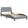 thumbnail image 3 of vidaXL Bed Frame with Headboard Platform Mattress Foundation Bedroom Fabric, 3 of 8