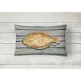 thumbnail image 2 of Carolines Treasures 8495PW1216 Fish Flounder Canvas Fabric Decorative Pillow, 12H x16W, multicolor, 2 of 3