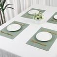 thumbnail image 6 of REGALWOVEN Placemats Set of 6 Woven Placemats for Dining Table Decor Indoor Outdoor Washable Kitchen Table Mat Wipe Clean Green 17*12in, 6 of 6