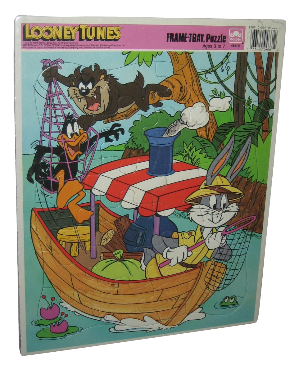 Looney Tunes The Hunt for Taz Vintage Golden FrameTray Puzzle