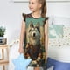 thumbnail image 4 of Balery Forest Maple Leaf Husky Camisón de princesa para niñas, pijama de algodón con mangas abullonadas, suave y bonito.-Large, 4 of 6