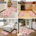 thumbnail image 4 of Strawberry and Bow Pink Pattern Bath Mat Set Of 2,Non-Slip Rug for Bathroom,Kitchen,Bedroom,Entrance, 30x17 and 23.5x15.7 Inches, 4 of 5