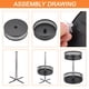 thumbnail image 5 of Organizador giratorio Lazy Susan con altura ajustable para armario de despensa, mesa (2 niveles, negro), 5 of 7