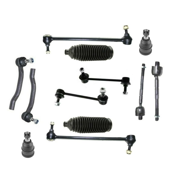 12 Pc Front & Rear Suspension Kit Inner & Outer Tie Rod Ends, Lower Ball Joints, Sway Bar End Links, Rack and Pinion Bellow Boots Fits select: 2003-2005 HONDA PILOT, 2001-2005 ACURA MDX