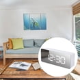 thumbnail image 3 of Toystoory Alarma digital portátil 6 engranajes LED 5V 2A Radio proyector reloj interior hogar dormitorio oficina higrómetro relojes Type6 NO6, 3 of 6