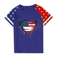 thumbnail image 4 of FamilyThread Kids Fourth of July Shirt for Boys Girls Red White and Blue Shirt America Flag Short Sleeve Patriotic American Flag Kids Clothing, 4 of 4