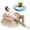 Khaki Single Sofa + Foot Pump, variant on 2 Pack U-Shaped Inflatable Single Sofa with Armrest & Foot Pump, Portable Outdoor Lounge for Camping, Parties & Holiday Gift for Friends