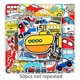 thumbnail image 5 of 50 Sheets Transport Cartoon Suitcase Stickers Waterproof Gr, 5 of 5