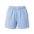 thumbnail image 4 of CAIVO Kids Girls Summer Casual Loose Fit Plaid Shorts Elastic Waist Wide Leg Breathable Shorts With Pockets Classic Solid Color Bottoms For Holiday Travel, 4 of 4