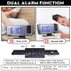 thumbnail image 4 of Reloj despertador digital LED con proyector digital, radio y espejo ajustable., 4 of 5