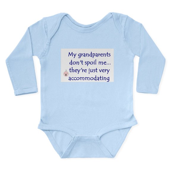 CafePress - Grandparents Accommodate Body Suit - Long Sleeve Cotton Baby Bodysuit