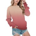 thumbnail image 2 of Vedolay Hoodies Women Women's 2023 Casual Striped Sweatshirt Oversized Long Sleeve Pullover Tops with Pockets,Pink M, 2 of 4