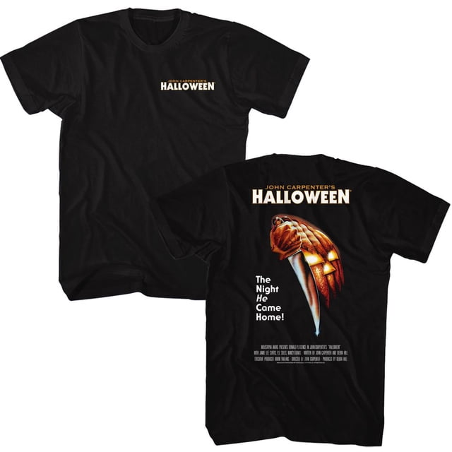 Halloween Poster Chest Hit Black Adult T-Shirt ***F&B***
