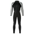 thumbnail image 4 of nerohusy Men's 3MM Neoprene Full Body Wetsuit Long Sleeve Diving Suit Thermal Surfing Snorkeling Swimwear,Gray,L, 4 of 9