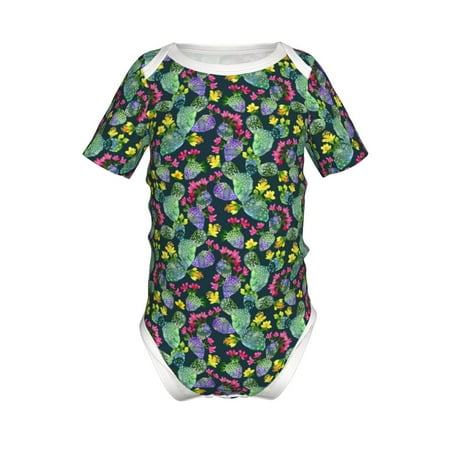 

Yiaed Watercolor Cactuses Print Infant Climbing Short Sleeve Onesie One-Piece Baby Bodysuit Clothes 0-12 Months -6 Months