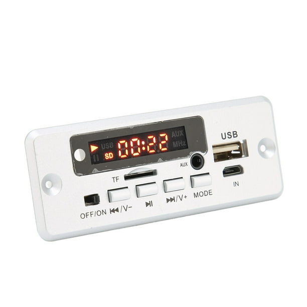 Tablero De Decodificación 12V 02EA Tablero De Decodificación De MP3 Con Entrada Auxiliar Puerto USB Compatible Con Tarjeta De Memoria Y Disco U