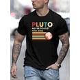 thumbnail image 1 of Pluto T-Shirt Graphique Simple pour Hommes - Respirant et Confortable pour l'Été - Coupe Régulière, Léger et Extensible pour Adultes, Hommes, Femmes, Adolescents, Adolescents, Jeunes, 1 of 4