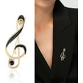 thumbnail image 3 of Fashion Music Note Brooch Lapel Pin For Women Men Elegant Musical Treble G Clef Corsage Brooches Scarf Jackets Dress Suit Shirt Bag Hat Simple Accessories Delicate Birthday Wedding Jewelry Gifts, 3 of 6