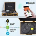 thumbnail image 3 of Popsky Record Player, 3-Speed Vintage Style Turntable, Bluetooth Record Player with Built-in Stereo Speakers, Portable Audio Turntables, Headphone & USB & RCA Jack, 3 of 8