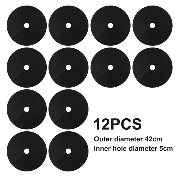 12pcs Mulch Ring Tree Mats 15-42cm Disc Shrub Tree Guard shading mat