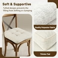 thumbnail image 7 of PYPUMSA Outdoor Chair Cushions Set of 4, 15.5 x 15.5 inch Square Patio Seat Pads with Ties, Water Resistant Fabric, 4 inch Thick, Beige, 7 of 7