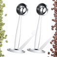 thumbnail image 1 of Juego de cucharas de café de primera calidad, herramienta para medir y manipular café expreso 2 en 1, diseño ergonómico para un uso fácil, acero inoxidable apto para lavavajillas, adecuado para, 1 of 7