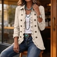 thumbnail image 6 of Naotn Open‑Front Ruffled Lapel Collar Jacket for Women Fall Trendy Casual Long Sleeve Button Down Outerwear, 6 of 10