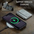 thumbnail image 6 of Allytechgroup 2 in 1 Wallet Case for iPhone 17 Pro, Detachable Magnetic Cover Compatible with Magsafe Premium PU Leather Cards Holder Shockproof Bumper Phone Case for Women Men, Gray, 6 of 9