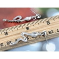 thumbnail image 3 of Silver Toned Mismatched Studded Clear Crystals Black Enamel Spots Snakes Drop Earrings, 3 of 5