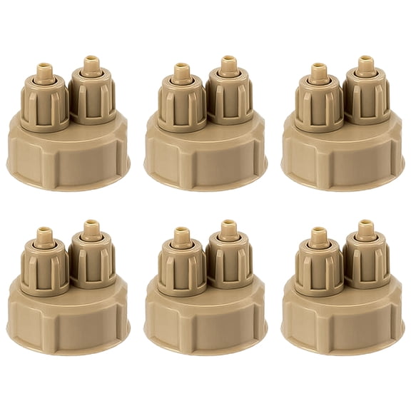 Tersarium 6pcs Professional DIY Carbon Dioxide Bottle Caps CO2 Quick Screw Covers (Grey)