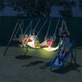 Sportspower Starlight Metal Swing Set with 2 LED Swings, Saucer Swing