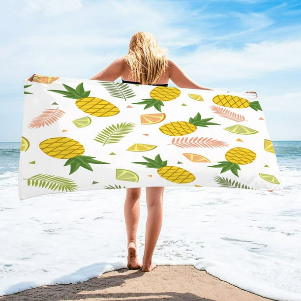 Xihbxyly Toalla de Playa de Microfibra, Superligera y Resistente a La Arena, de Secado Rápido, Ideal para Viajes, Piscina, Picnic y Spa. Tamaño de 76 X 152 Cm, Multiusos.