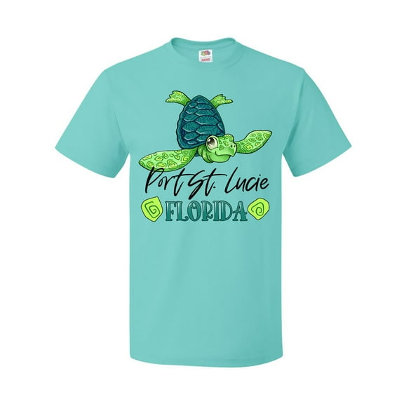 Inktastic Port St. Lucie, Florida Happy Sea Turtle T-Shirt