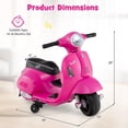 thumbnail image 3 of Costway Kids Ride on Motorcycle with Training Wheels Headlight Horn 6V Battery Pink, 3 of 9