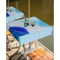 thumbnail image 2 of Fsddascl Blue Ombre Outdoor Tablecloth - 60x60 Inch Square Dining Table Cover, Aqua Ombre Modern Abstract Art Aesthetics Waterproof Outdoor Table Cloth with Umbrella Hole & Zipper for Picnic/Patio, 2 of 7