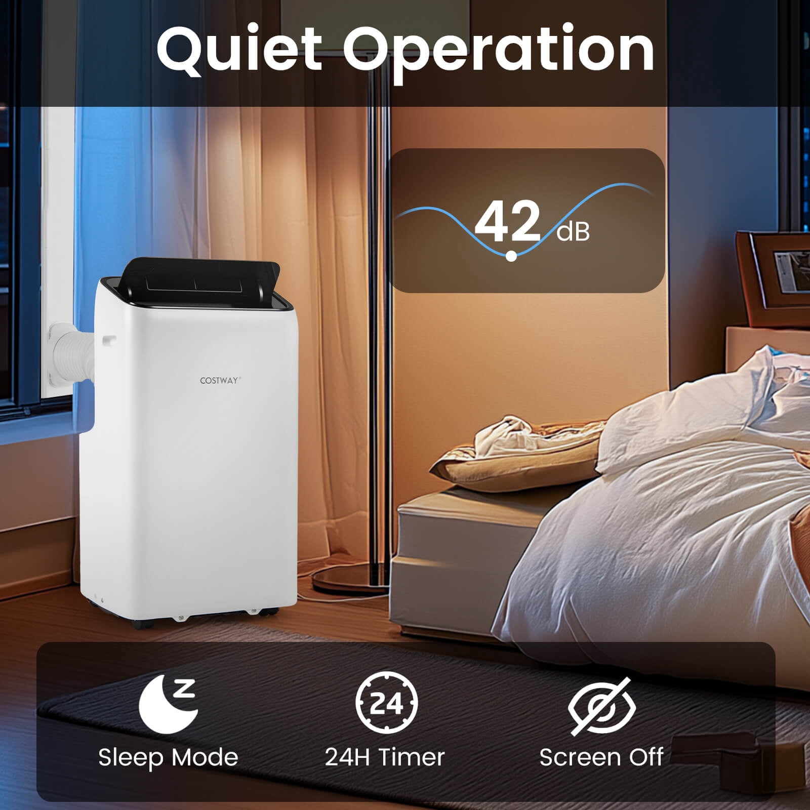 Costway 14000 BTU Inverter Portable Air Conditioner with APP Voice & Remote Control