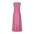 thumbnail image 5 of LYXSSBYX Summer Dresses for Women 2024 Sundresses for Women Maxi Dresses for Women Women Casual Holiday Style Hollow Out Long Dress Solid Color Loose Sleeveless V-Neck Camisole Dress, 5 of 6