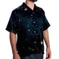 thumbnail image 2 of Constellation Men's Short Sleeve Shirts, Casual, Printed, Button Down, Beach Shirt - Spread Collar Tops for Summer Beach Fun, 2 of 6