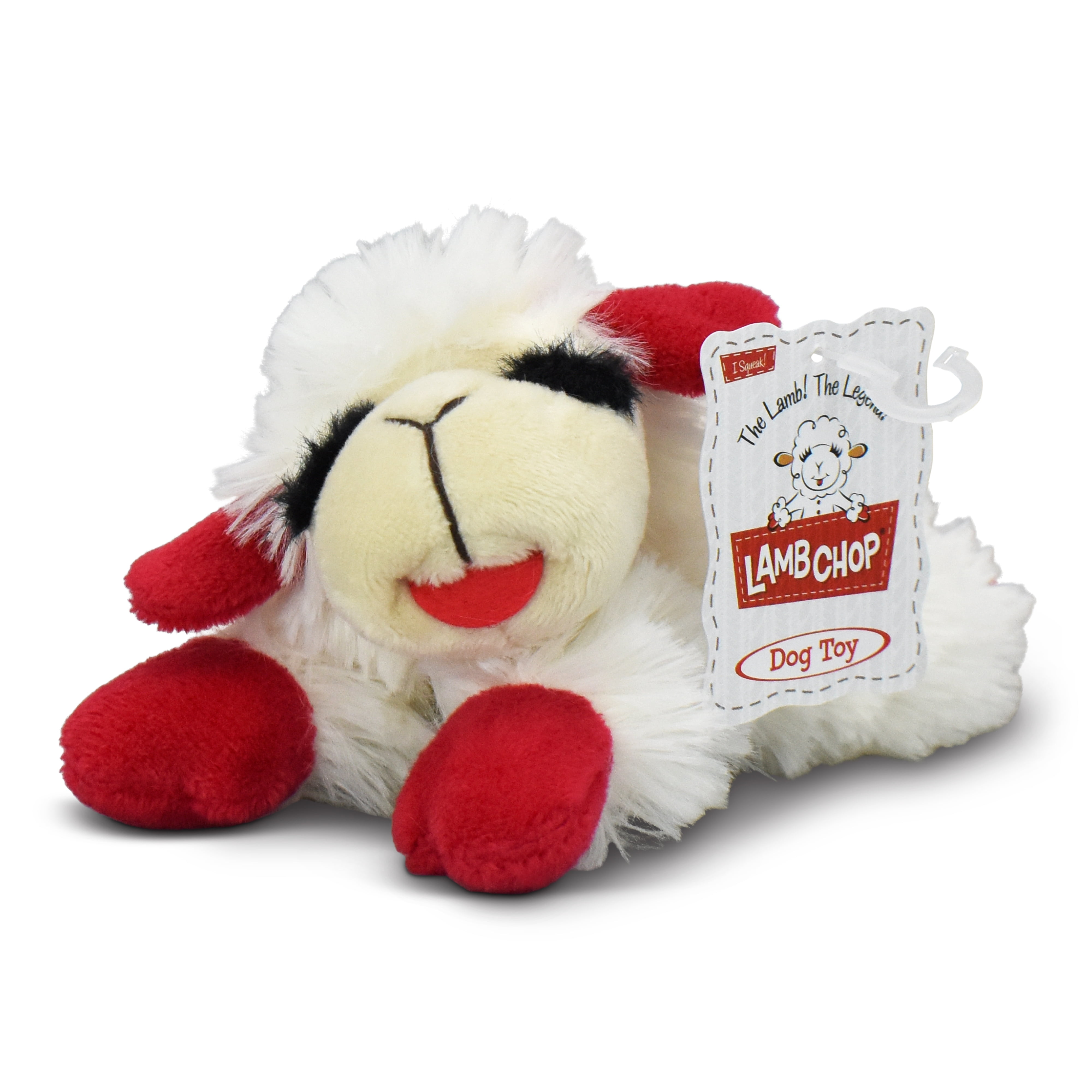 (5 pack) Multipet Lamb Chop Plush Dog Toy, Small